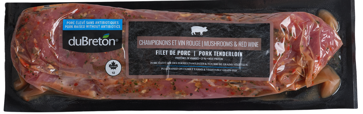 Filet champignons vin rouge