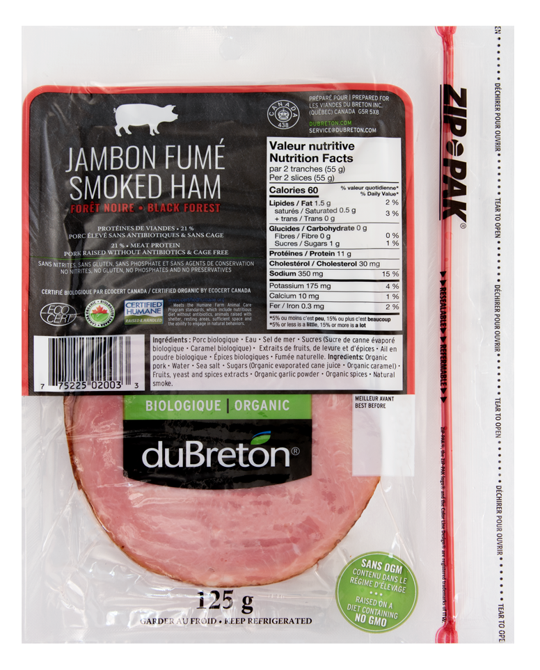 Sliced Cooked Ham Black Forest