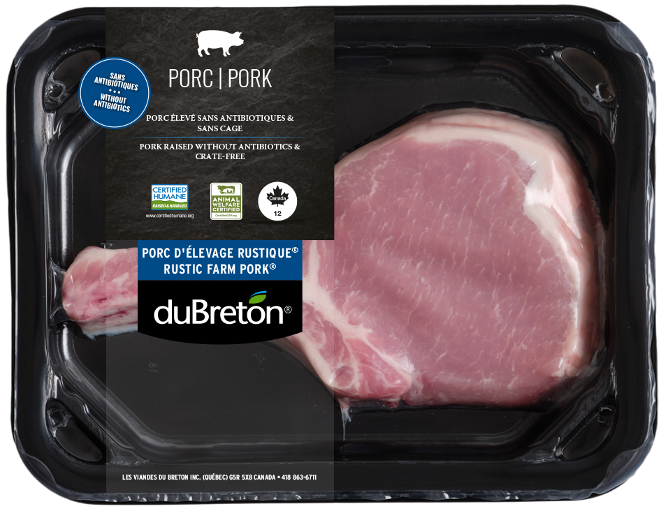 Côtelette avec os, style français rustique (sous-vide)