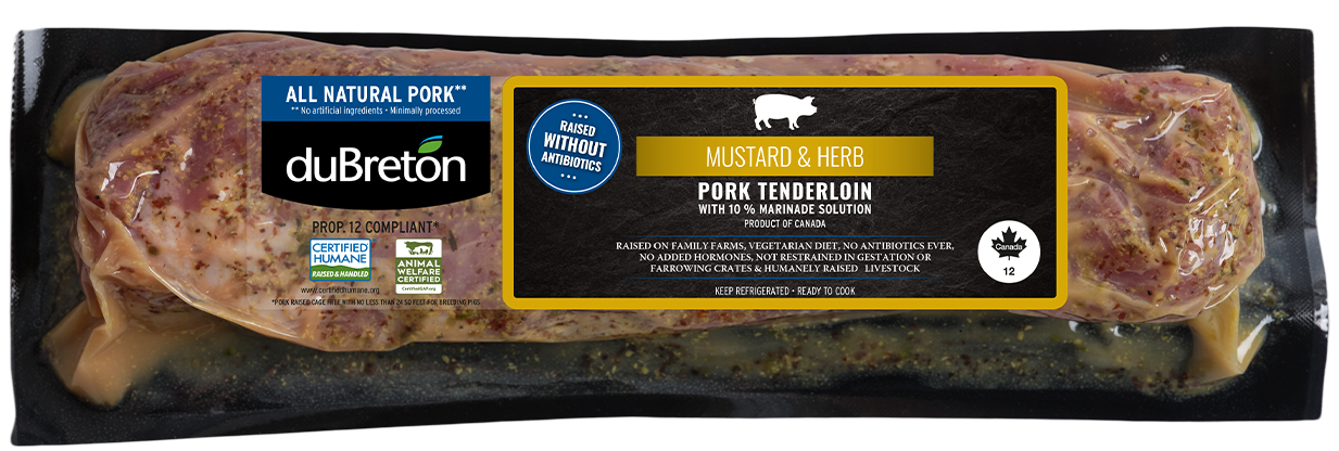 Mustard and herbs pork tenderloin all natural