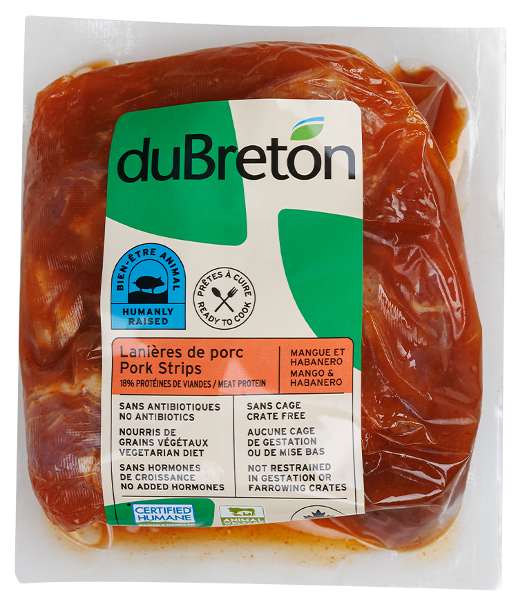 Lanières de porc mangue et habanero