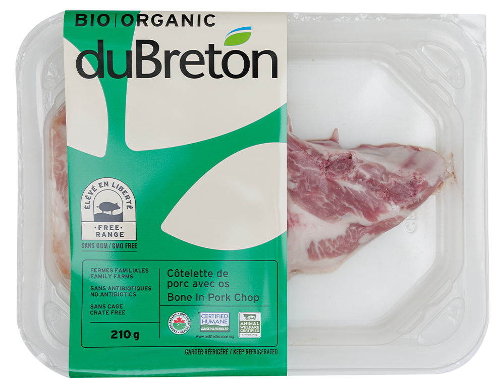 côtelette avec os sous-vide biologique 