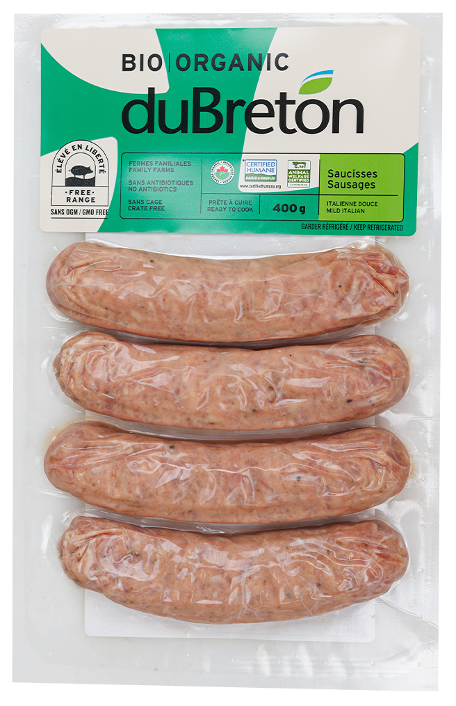 saucisses italiennes douces biologiques