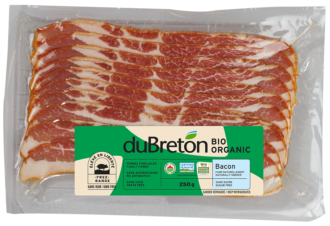 bacon sans sucre biologique duBreton