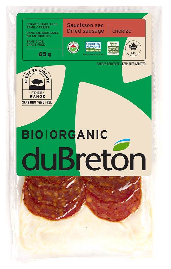 saucisson sec chorizo biologique duBreton