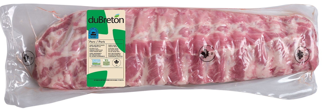 côtes levées de dos bien-être animal duBreton