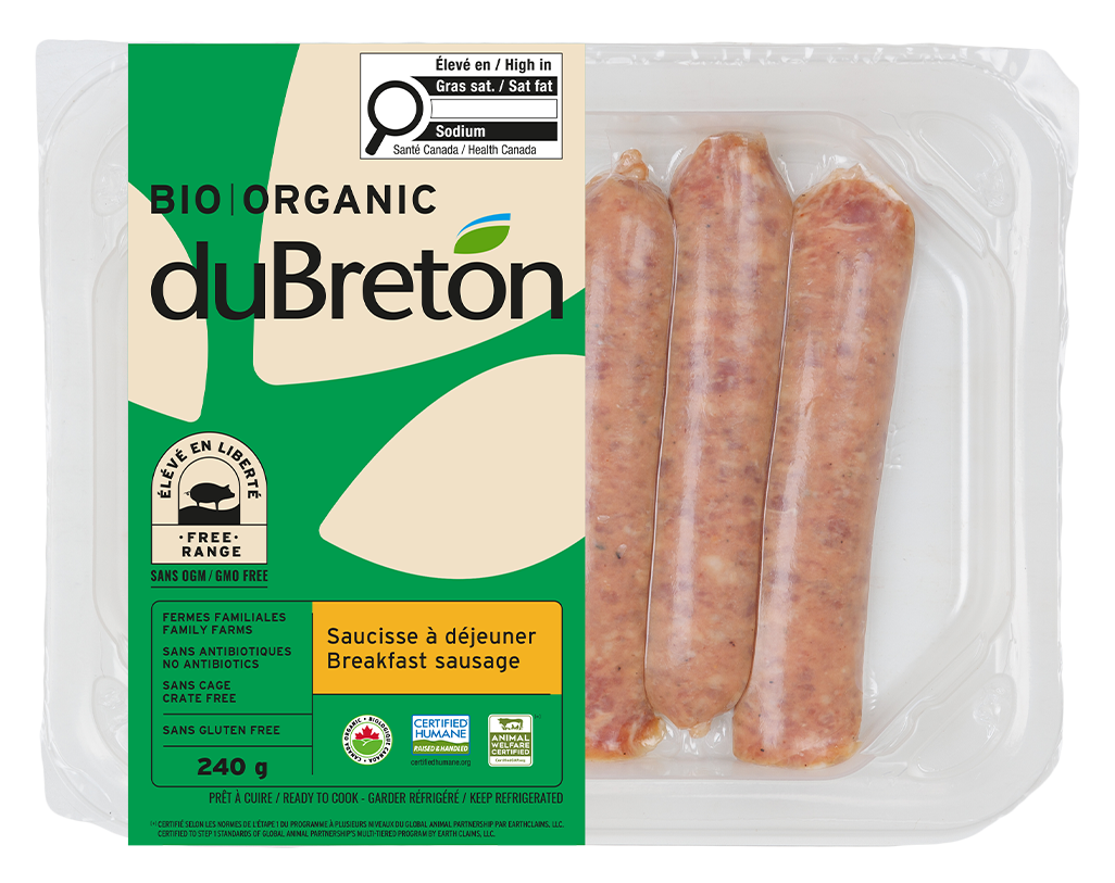 saucisse déjeuner biologique duBreton