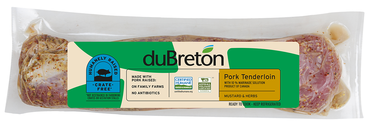 duBreton mustard and herbs tenderloin