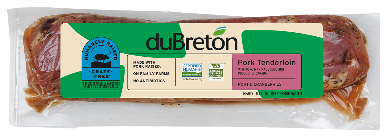 duBreton port and cranberries tenderloin