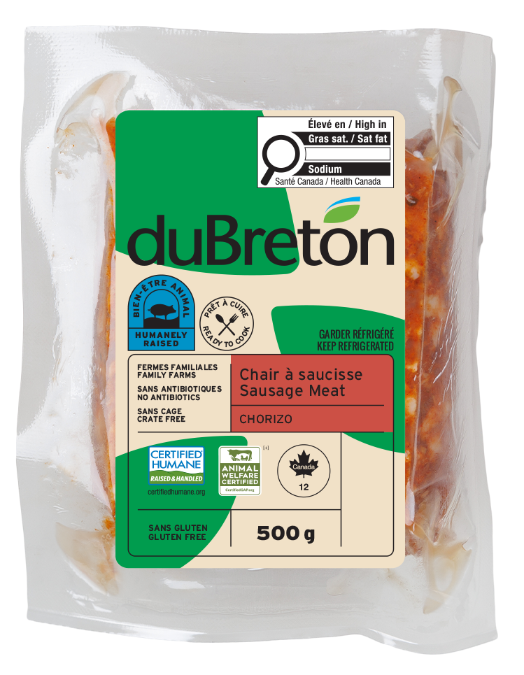 chair à saucisse chorizo bien-être animal duBreton