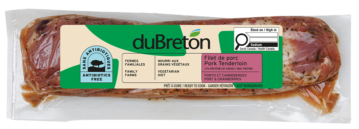 Filet porto et canneberges sans antibiotiques duBreton