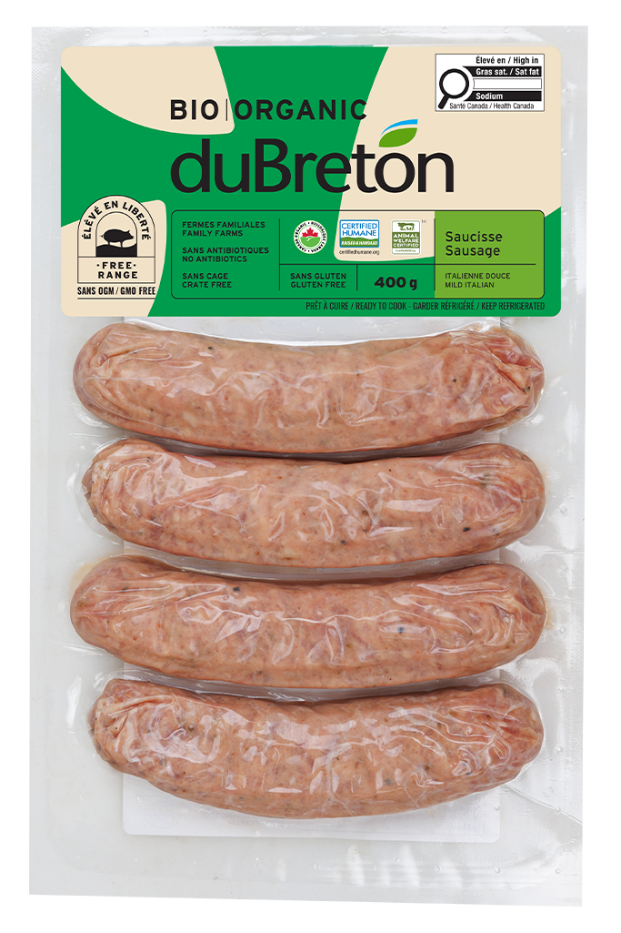Saucisse italienne douce biologique duBreton