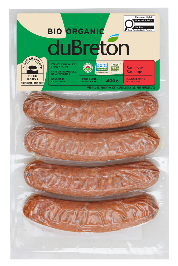 Saucisse italienne forte biologique duBreton
