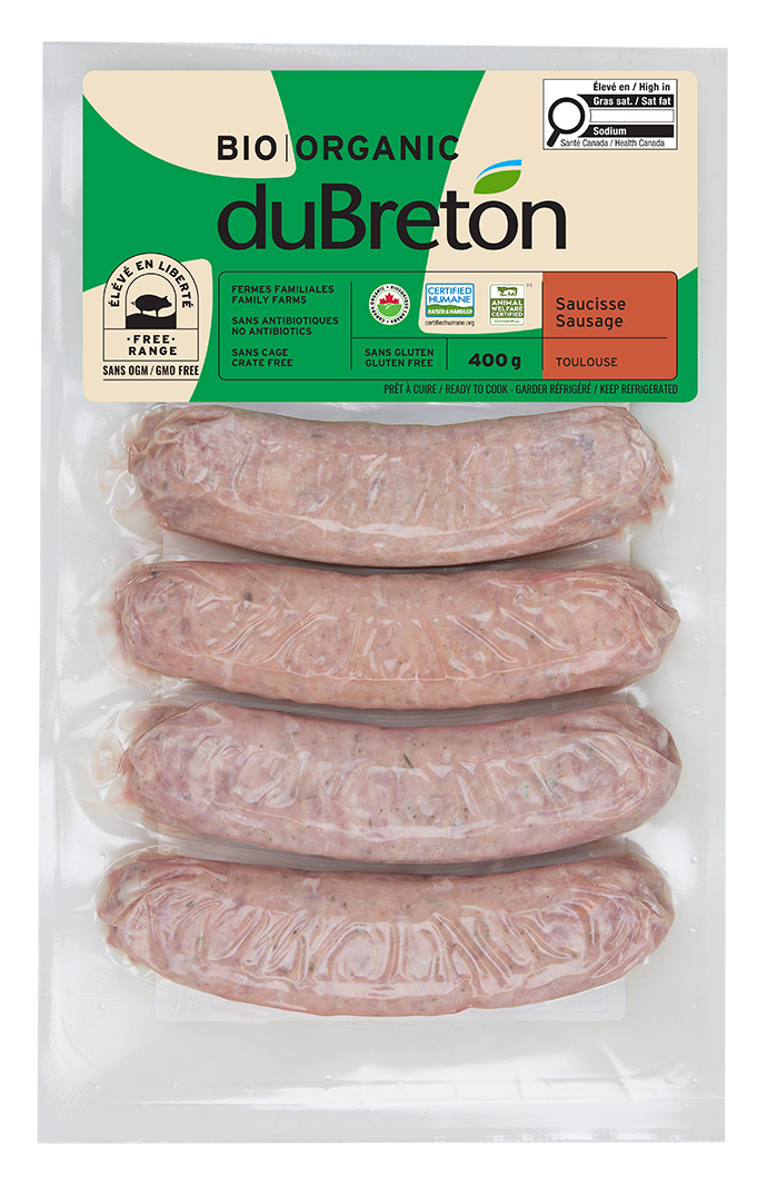 saucisse toulouse biologique duBreton