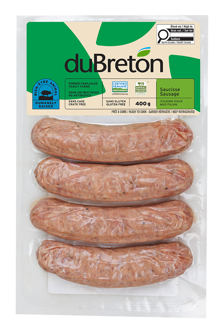 Saucisse italienne douce bien-être animal duBreton