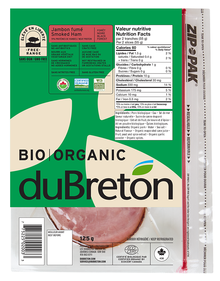 jambon fumé forêt noire bio duBreton