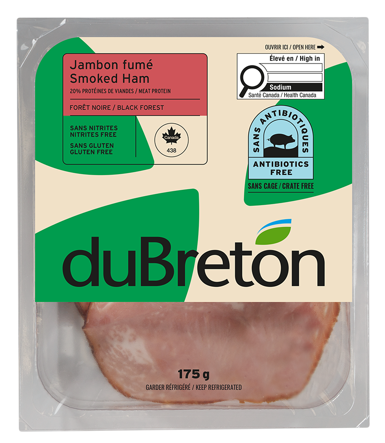 jambon fumé forêt noire sans antibiotiques duBreton
