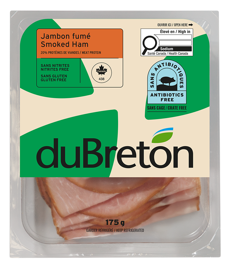 Jambon fumé sans antibiotiques duBreton