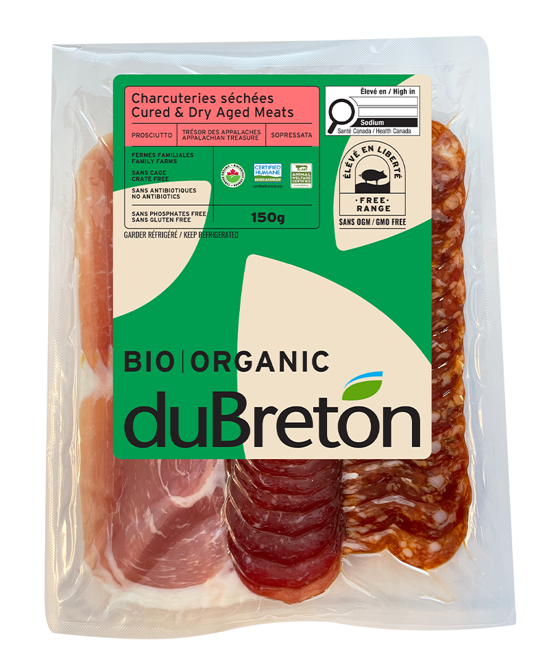 trio de charcuteries séchées bio duBreton