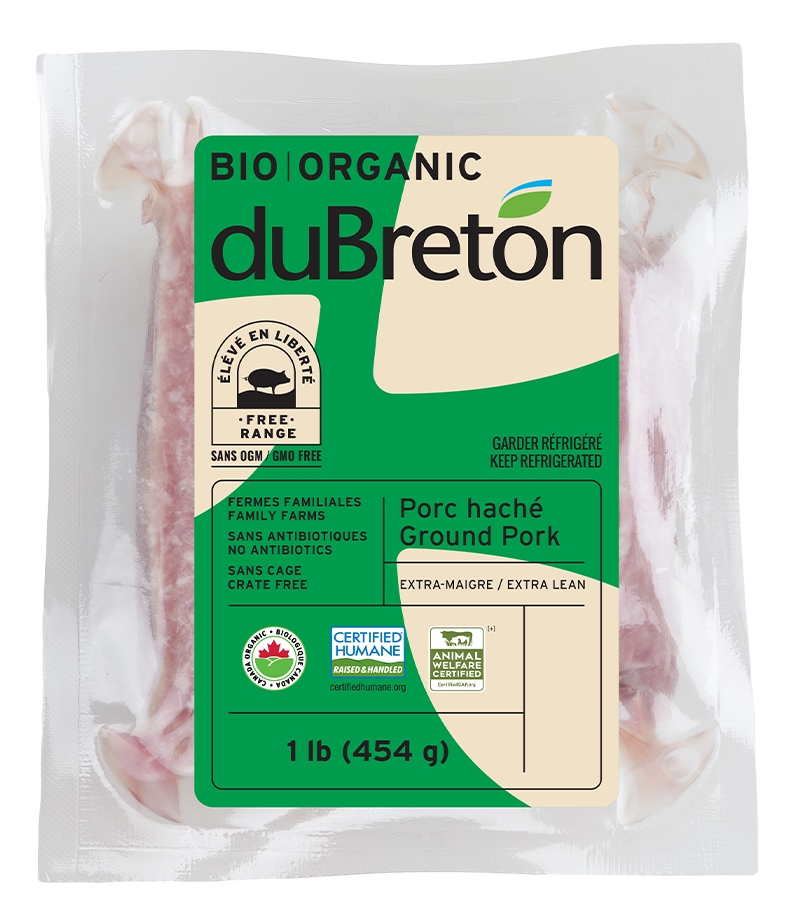 porc haché extra-maigre bio duBreton