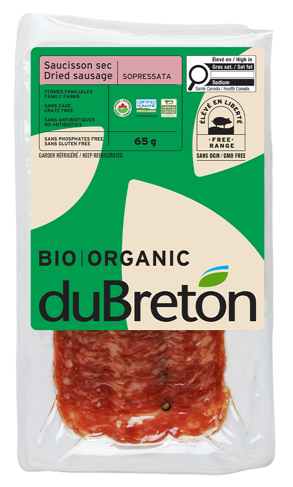 saucisson séché sopressata bio duBreton