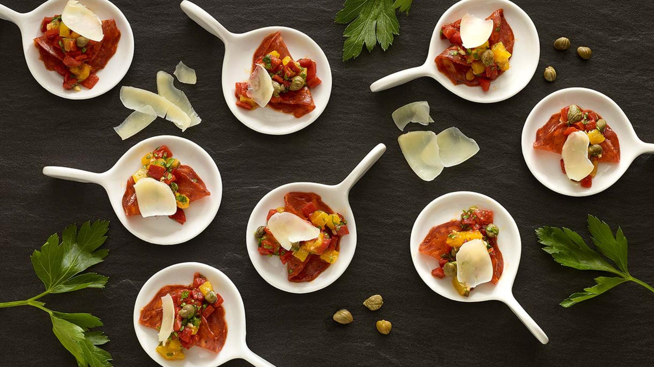 chorizo bites and peppers