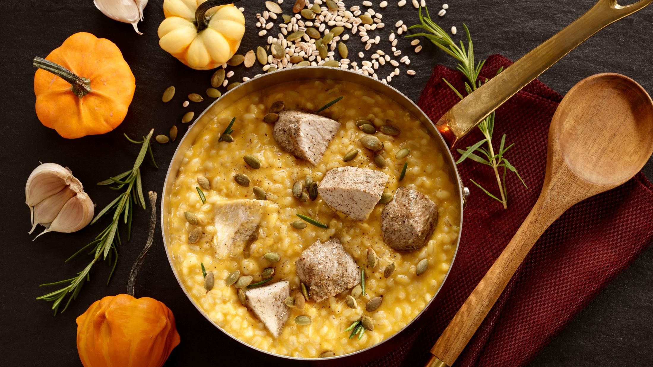 Risotto au porc et à la courge