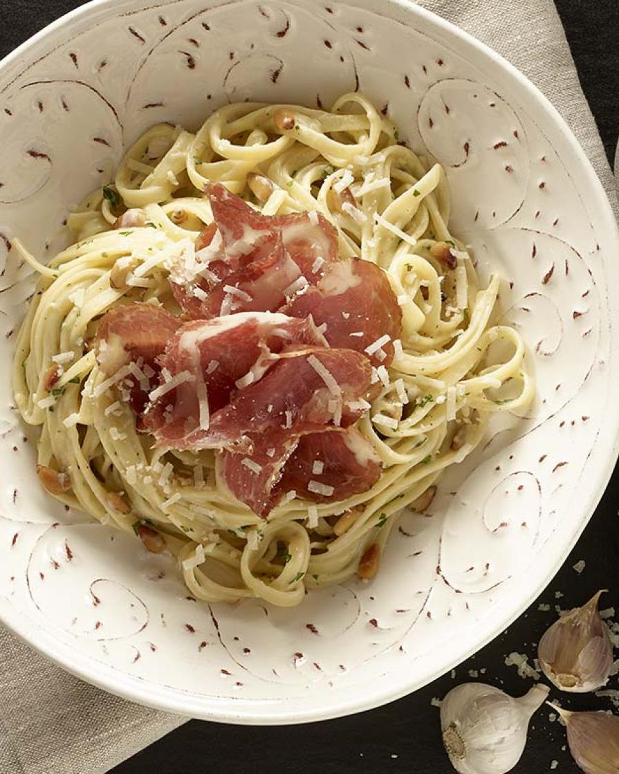 linguine prosciutto