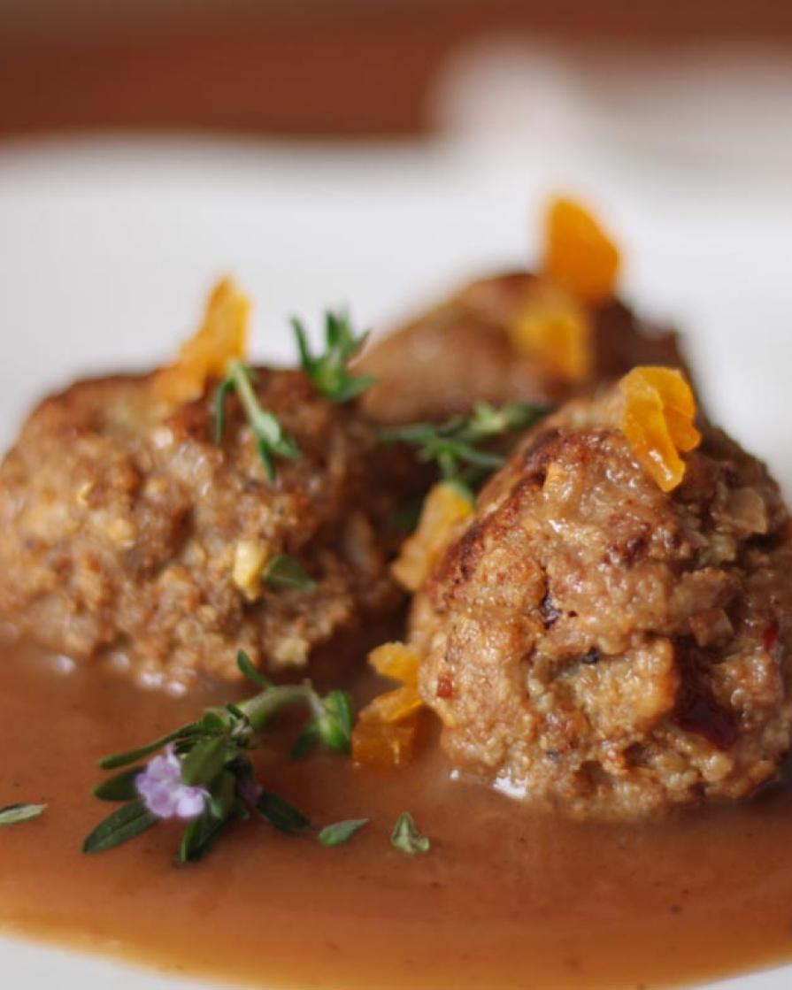 Meatballs apricot pork