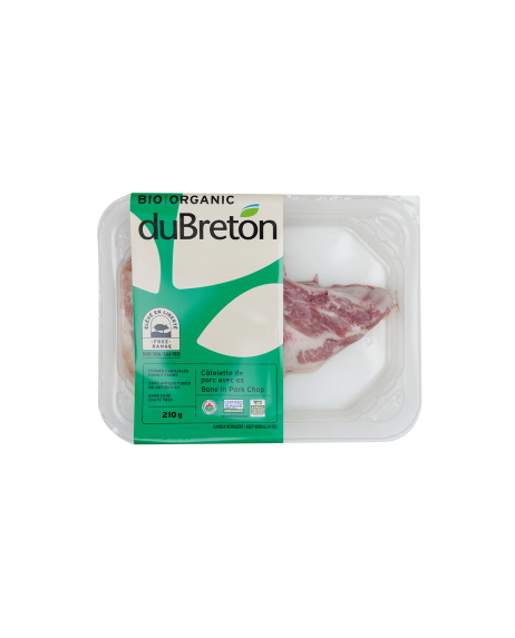 côtelette avec os sous-vide biologique 