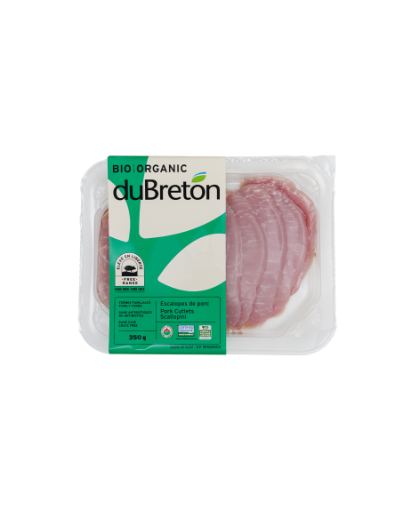 escalopes de porc sous-vide biologique