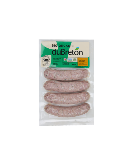 saucisses aux oignons rôtis biologique